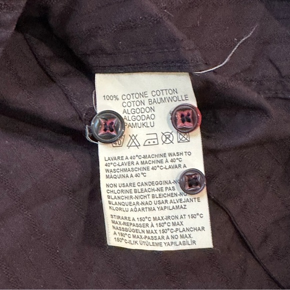 Diesel Royal Rock Blue White Red Embroidered Long Sleeve 100% Cotton Shirt sz M - Picture 4 of 5